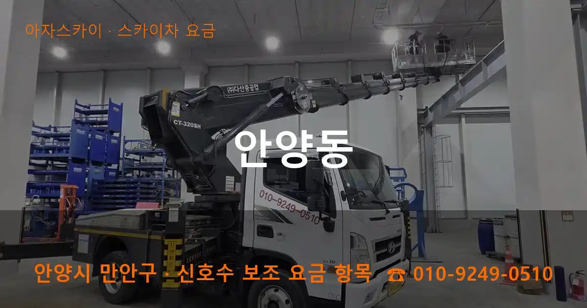 안양시 만안구 안양동 스카이차 요금 작업