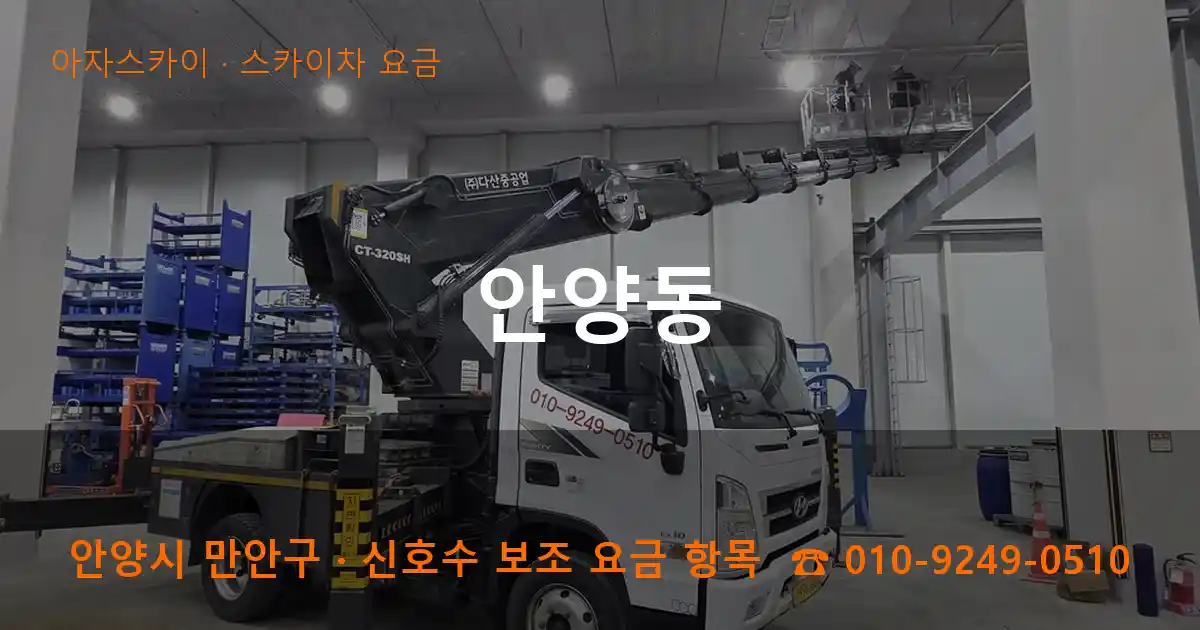 안양 만안구 안양동 스카이차 요금 작업