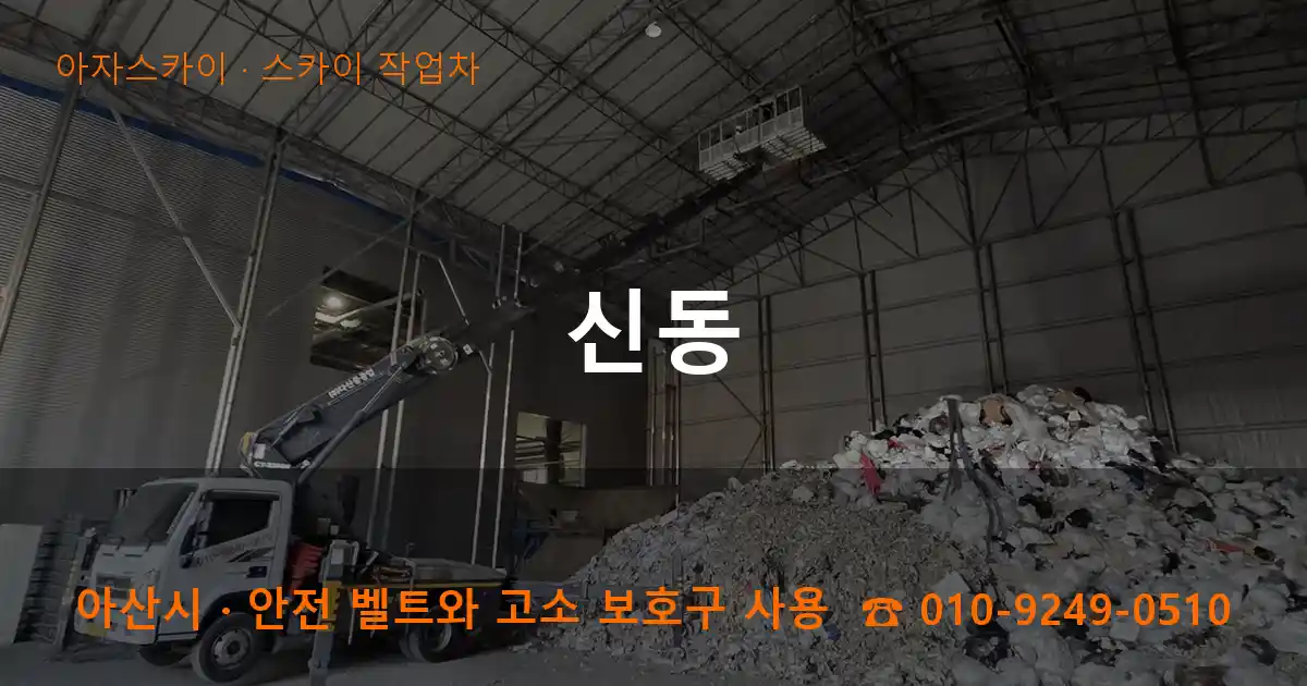 아산시 신동 스카이 작업차 작업