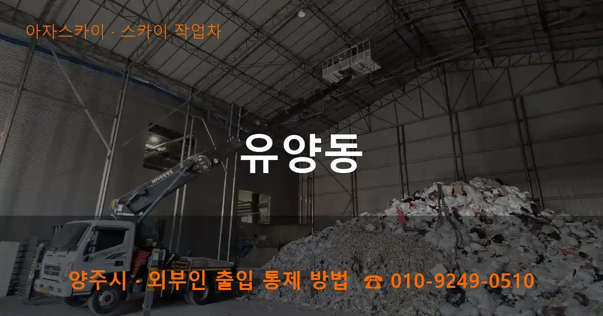 양주시 유양동 스카이 작업차 작업