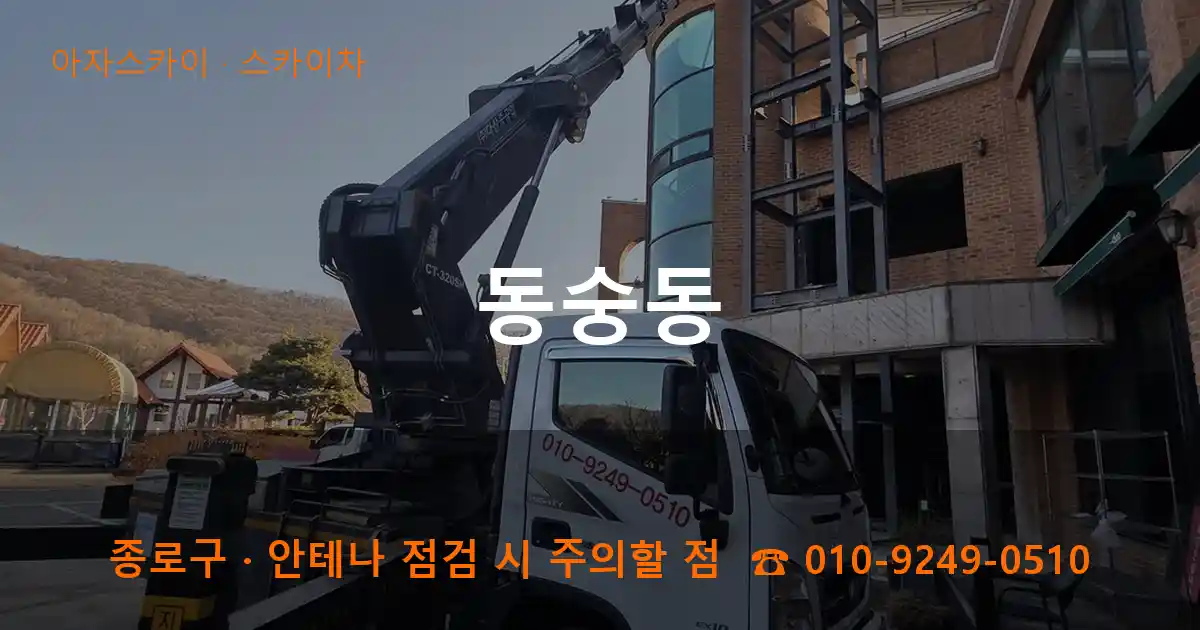 종로구 동숭동 스카이차 작업