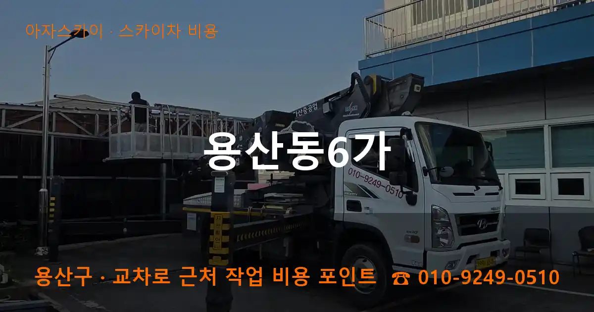 용산구 용산동6가 스카이차 비용 작업