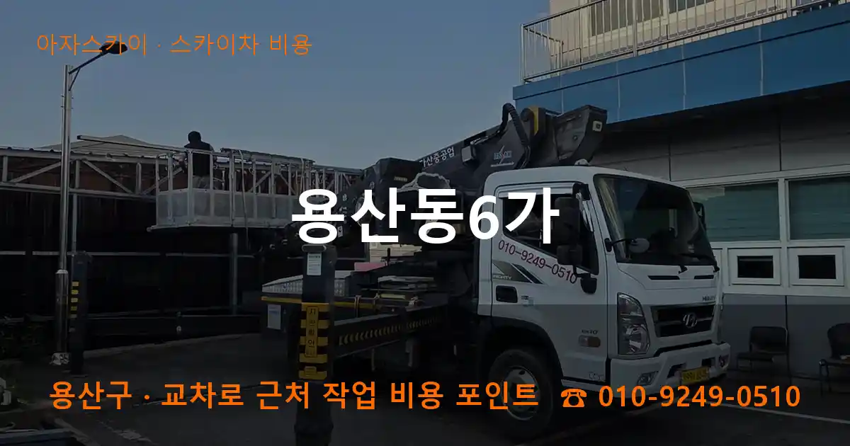 용산구 용산동6가 스카이차 비용 작업