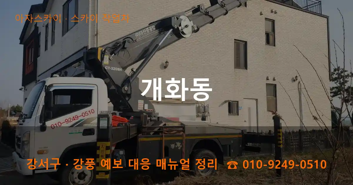 강서구 개화동 스카이 작업차 작업