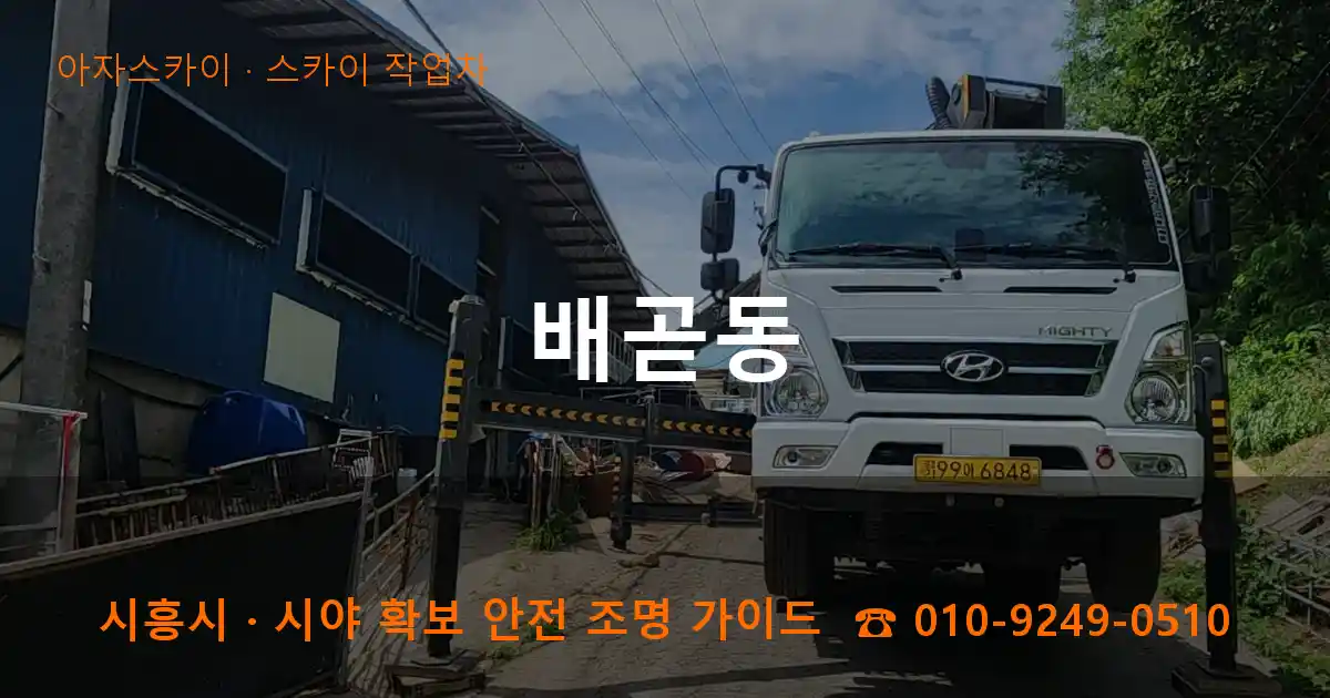 시흥 배곧동 스카이 작업차 작업