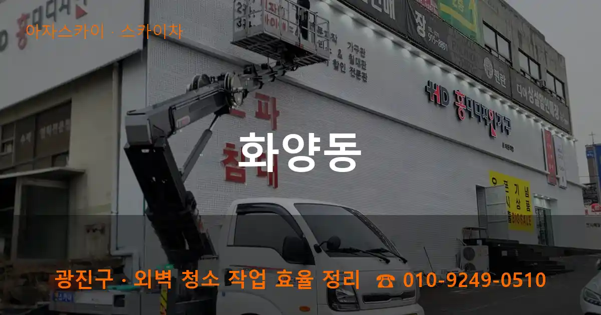 광진구 화양동 스카이차 작업