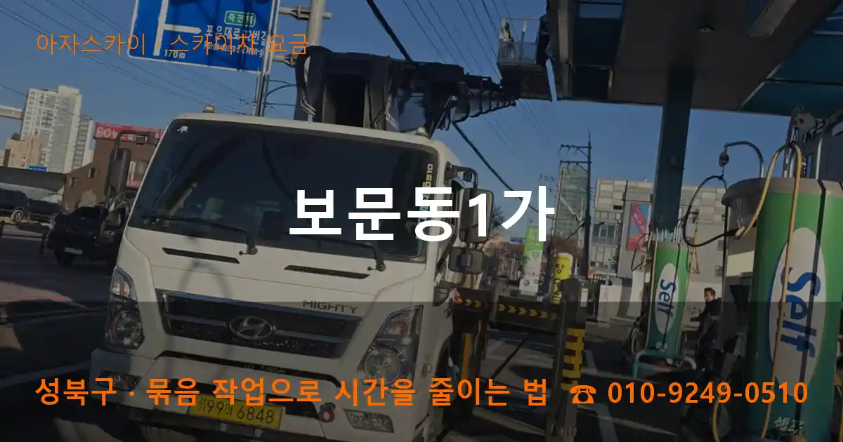 성북구 보문동1가 스카이차 요금 작업
