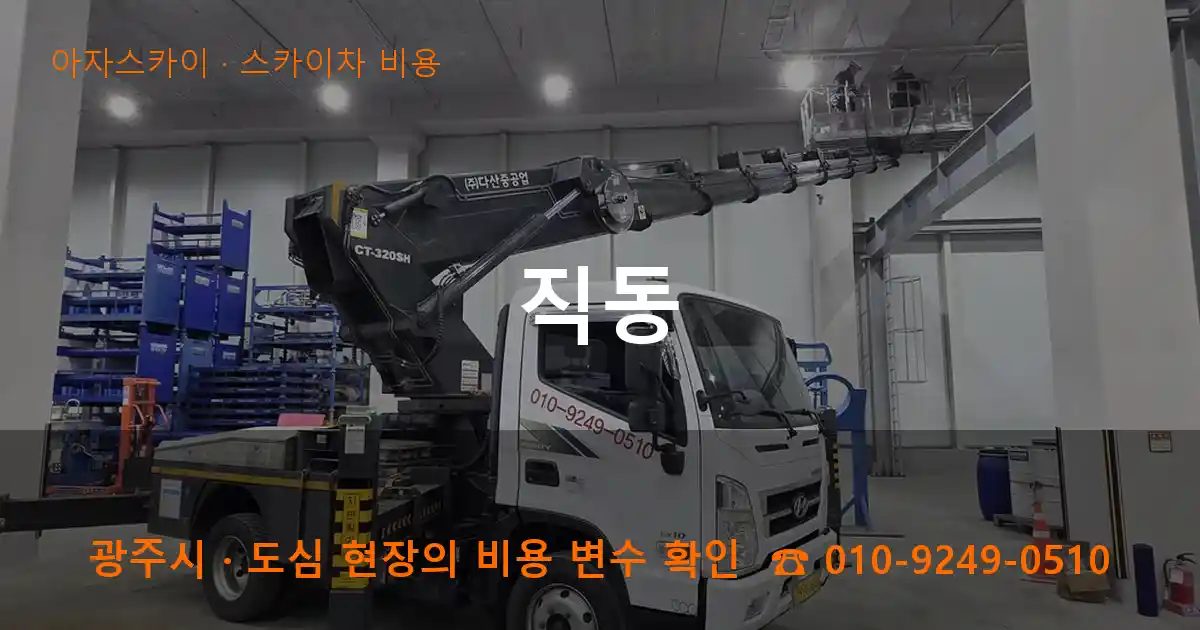 광주시 직동 스카이차 비용 작업