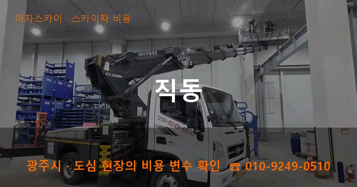 광주시 직동 스카이차 비용 작업