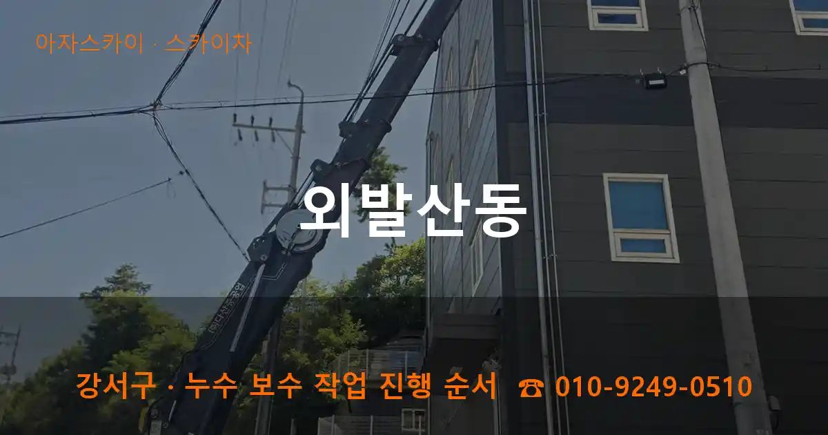 강서구 외발산동 스카이차 작업