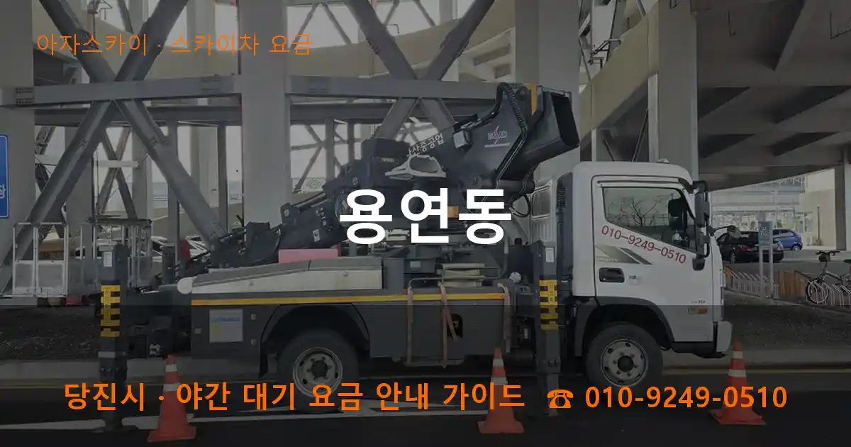 당진시 용연동 스카이차 요금 작업