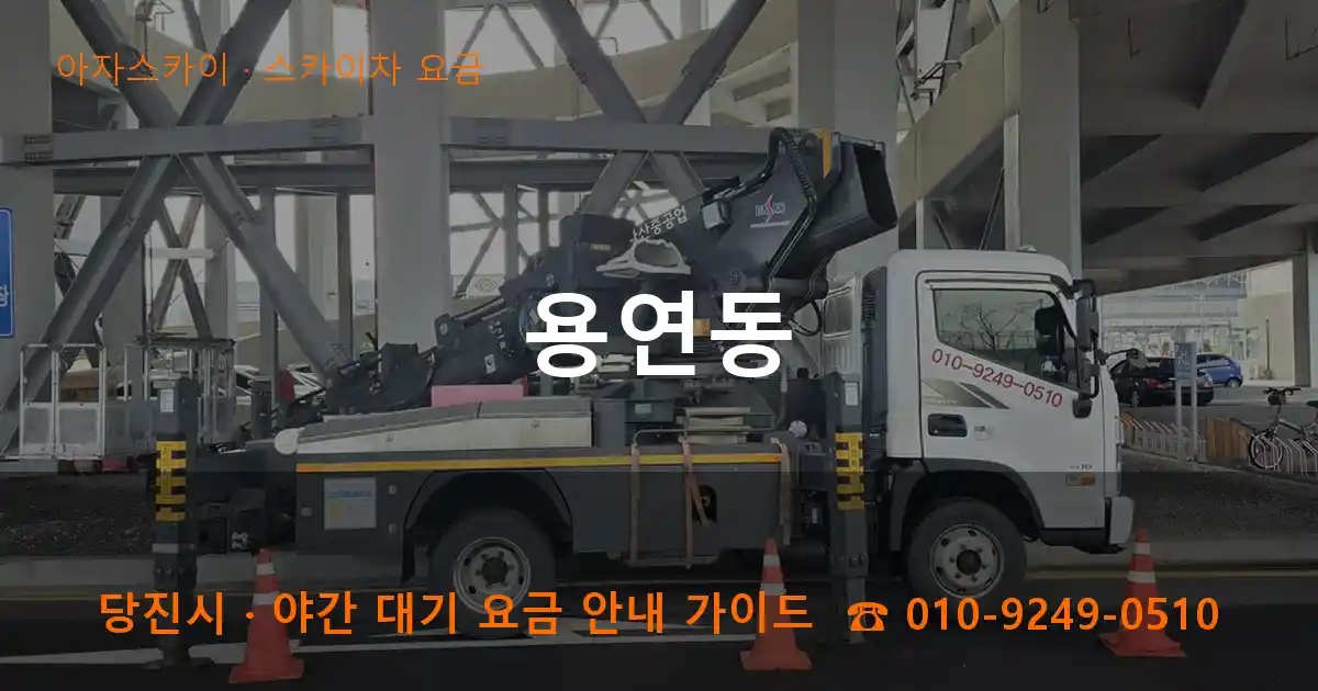 당진 용연동 스카이차 요금 작업