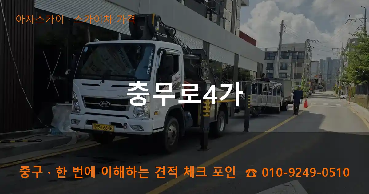 중구 충무로4가 스카이차 가격 작업
