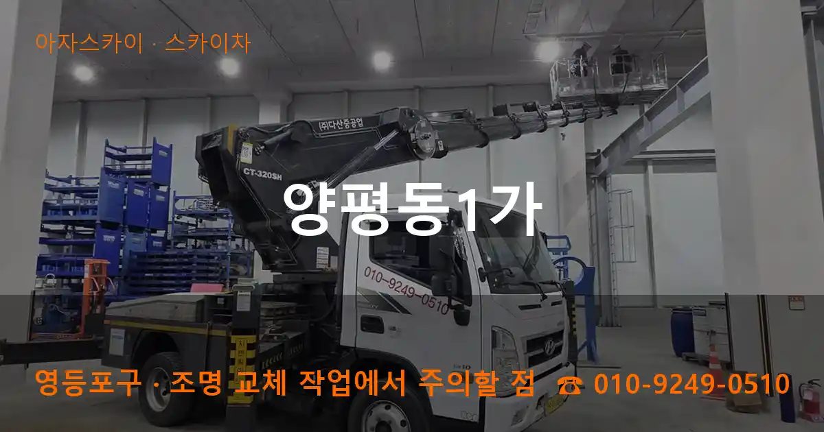 영등포구 양평동1가 스카이차 작업