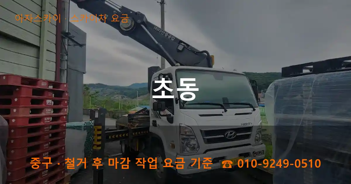 중구 초동 스카이차 요금 작업