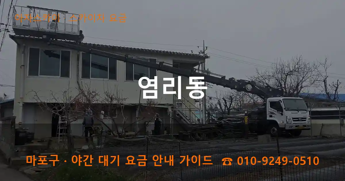 마포구 염리동 스카이차 요금 작업
