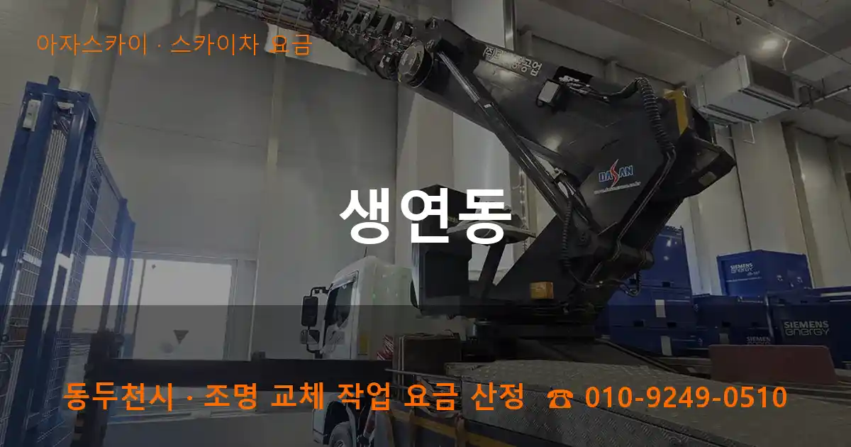 동두천시 생연동 스카이차 요금 작업