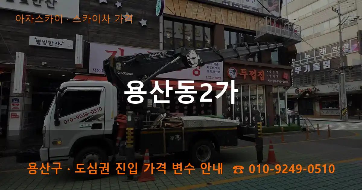 용산구 용산동2가 스카이차 가격 작업