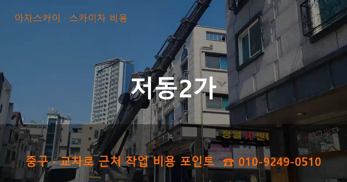 중구 저동2가 스카이차 비용 작업