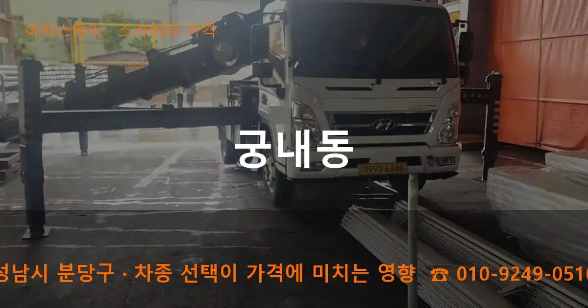 성남시 분당구 궁내동 스카이차 가격 작업