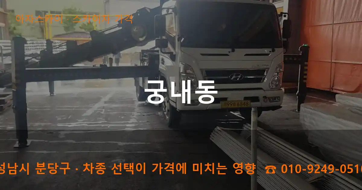 성남시 분당구 궁내동 스카이차 가격 작업