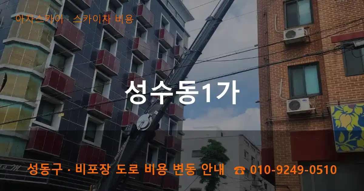 성동구 성수동1가 스카이차 비용 작업