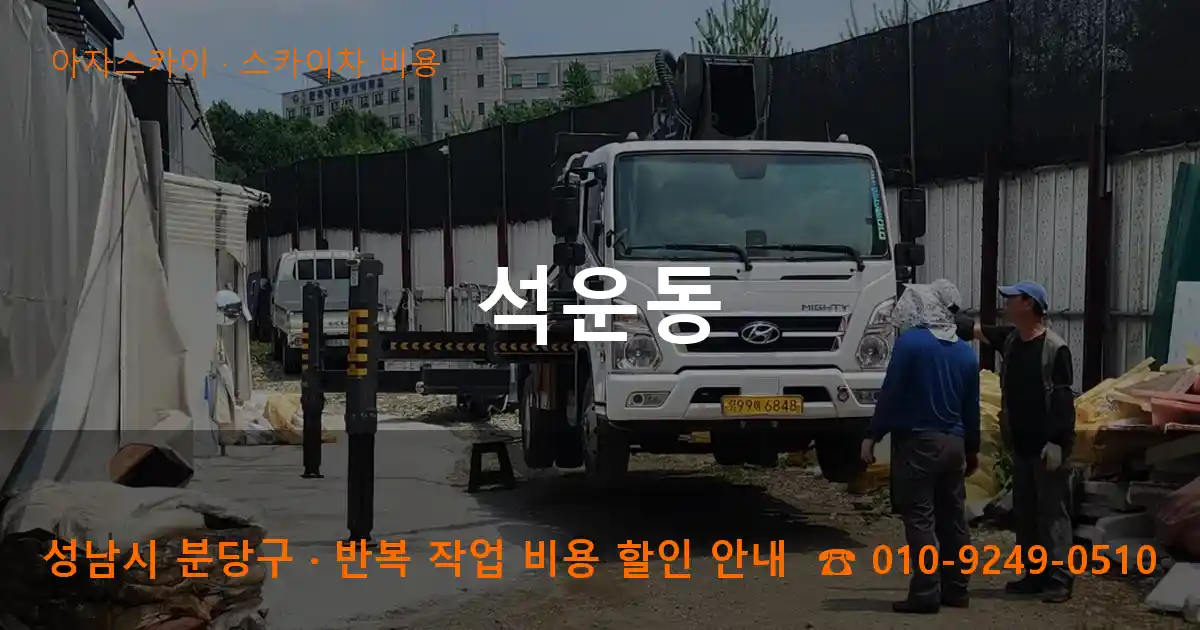 성남 분당구 석운동 스카이차 비용 작업