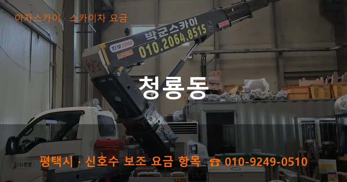 평택시 청룡동 스카이차 요금 작업