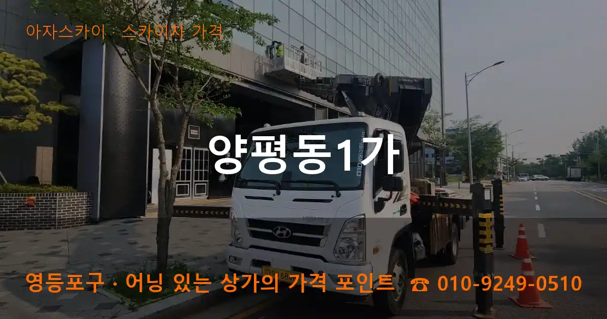 영등포구 양평동1가 스카이차 가격 작업
