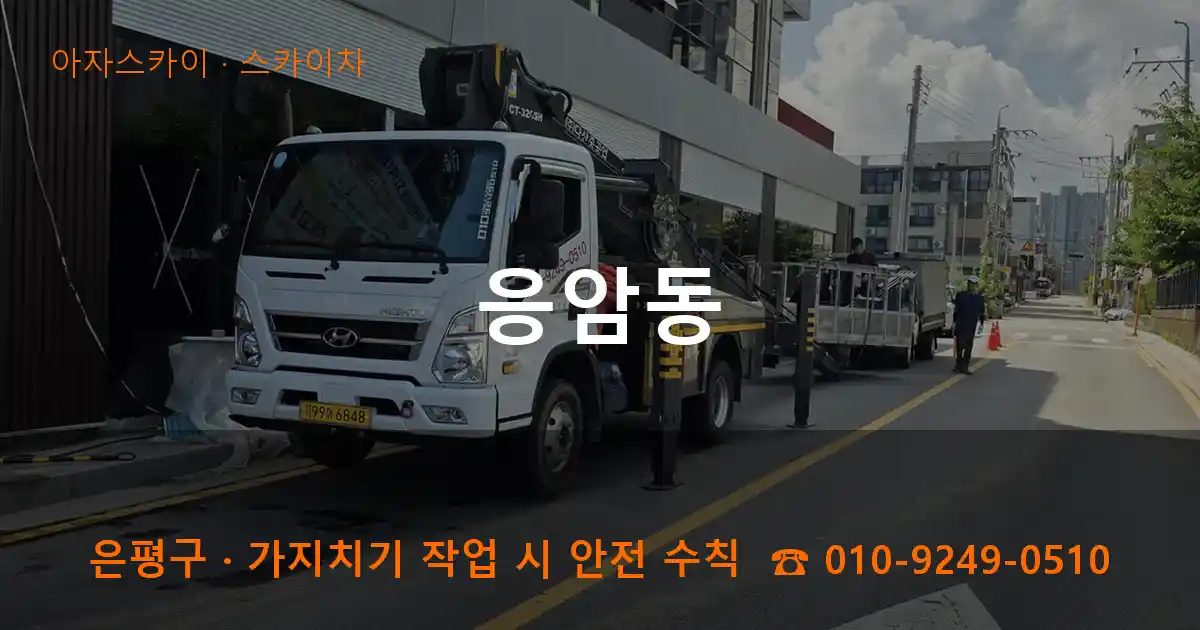 은평구 응암동 스카이차 작업