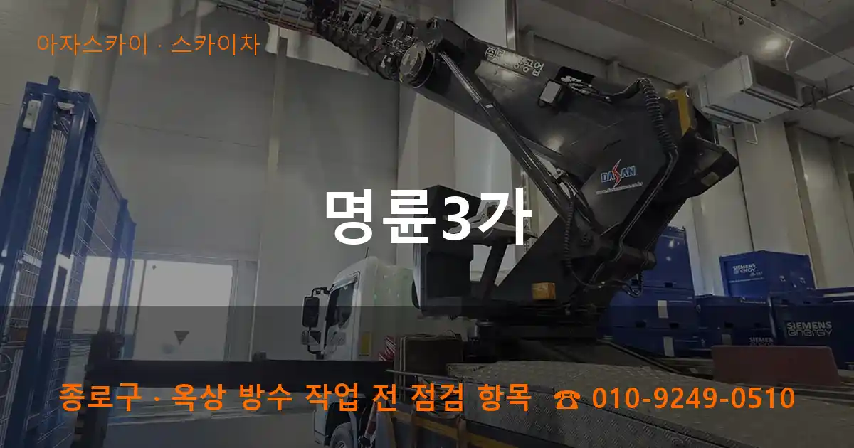 종로구 명륜3가 스카이차 작업