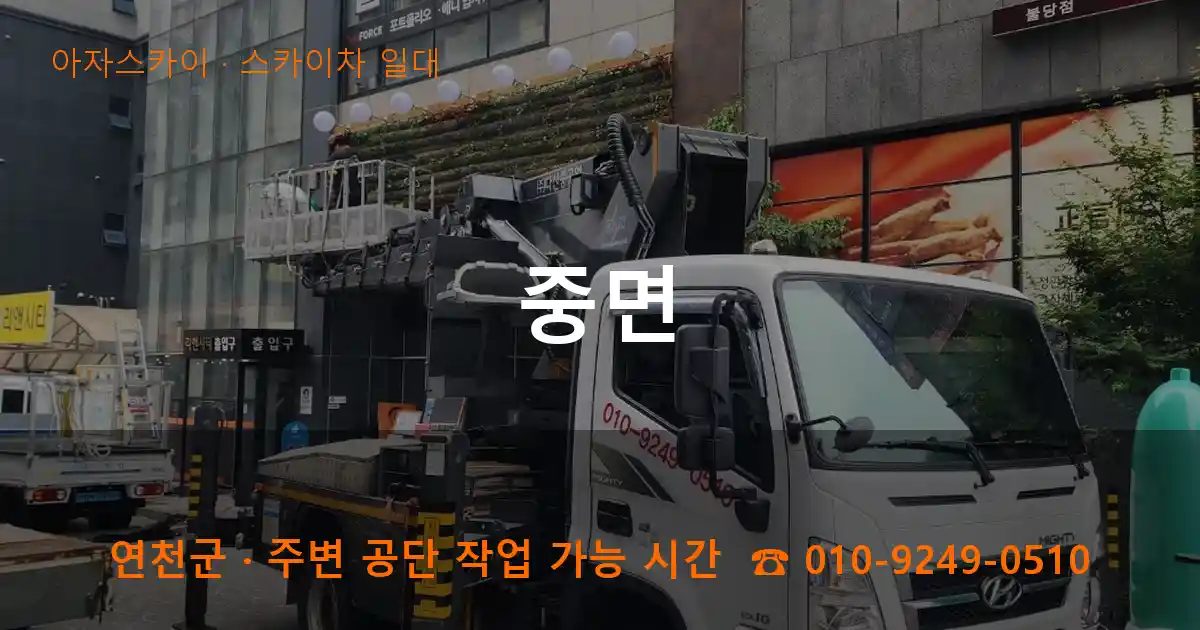 연천군 중면 스카이차 출장 작업