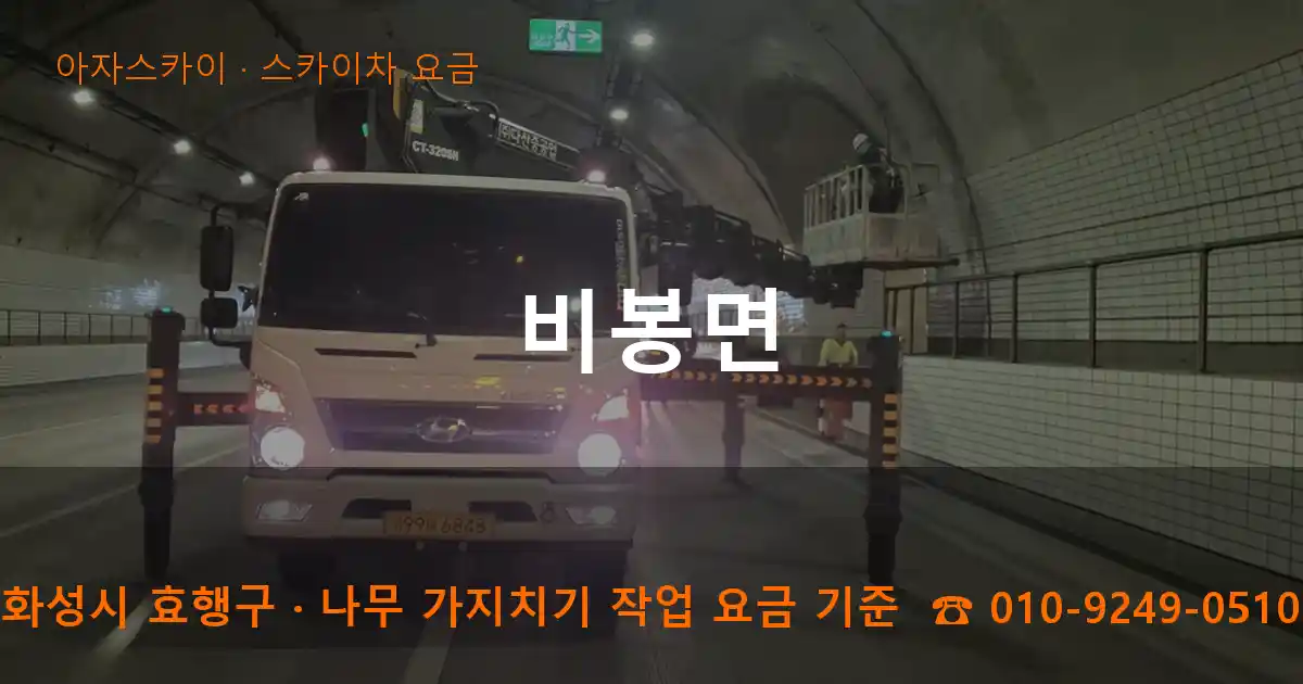 화성시 효행구 비봉면 스카이차 요금 작업