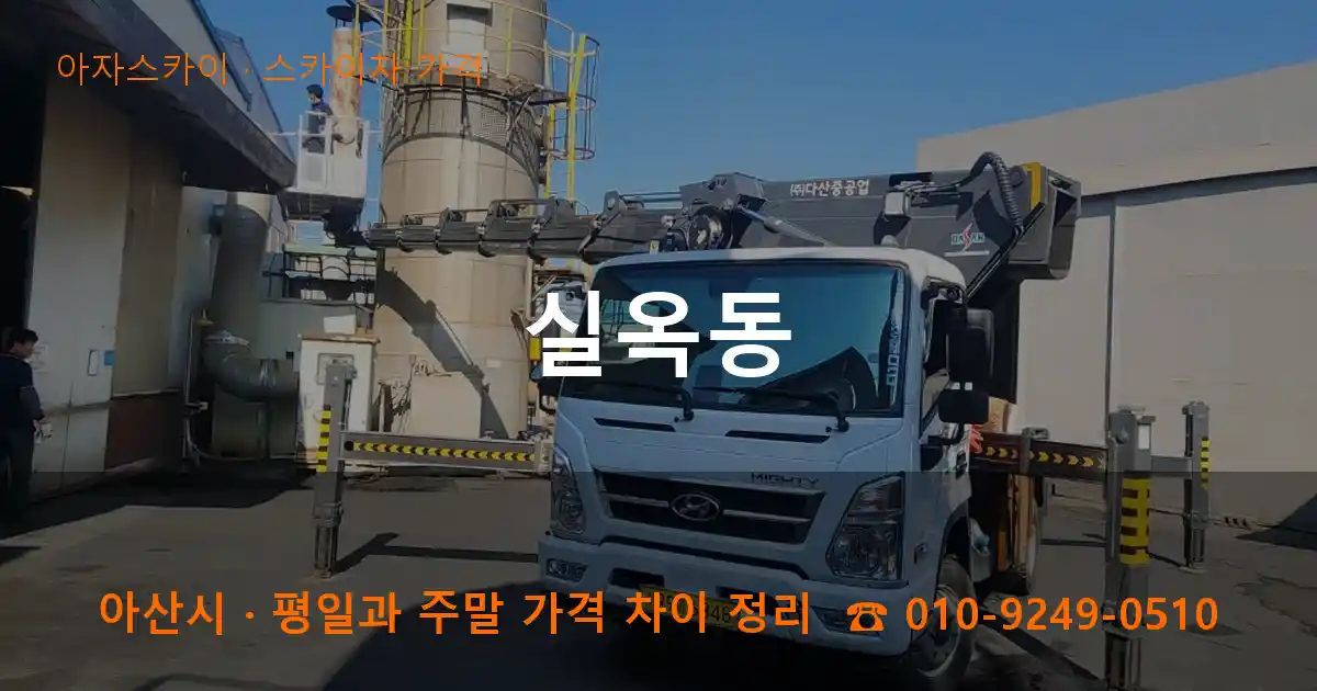 아산 실옥동 스카이차 가격 작업