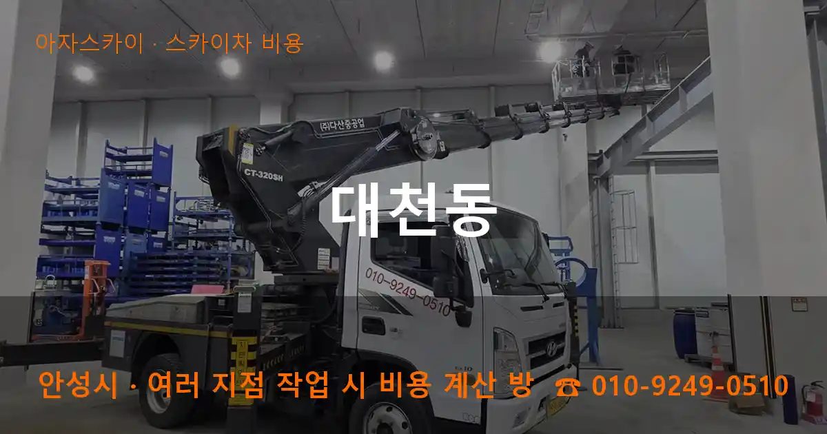 안성시 대천동 스카이차 비용 작업