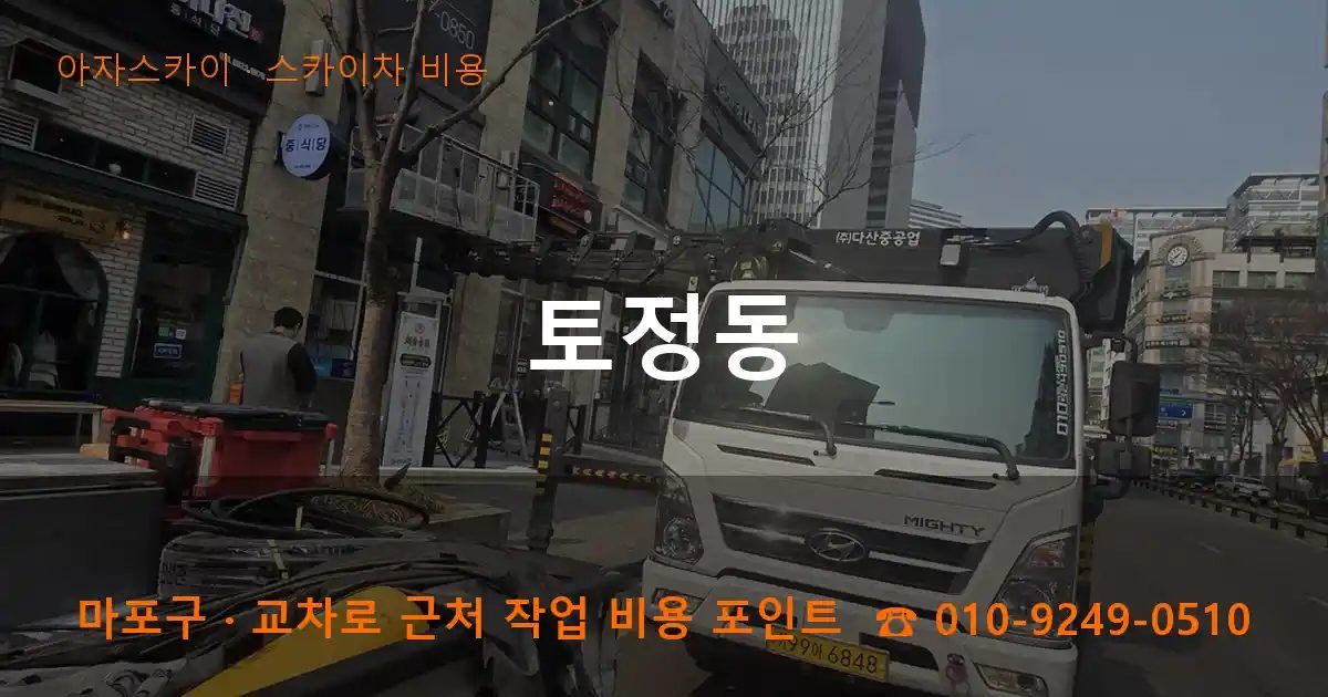 마포구 토정동 스카이차 비용 작업