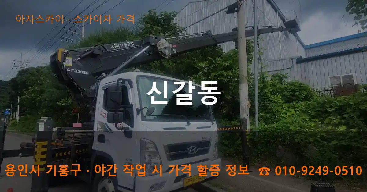 용인시 기흥구 신갈동 스카이차 가격 작업
