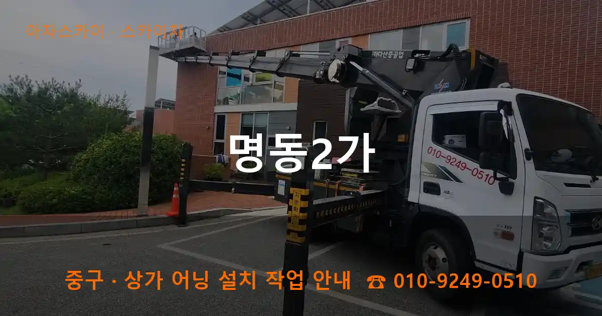 중구 명동2가 스카이차 작업
