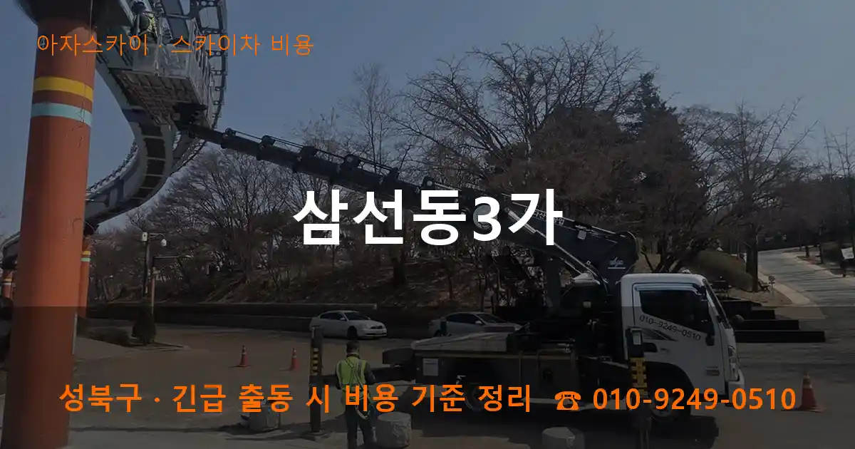 성북구 삼선동3가 스카이차 비용 작업
