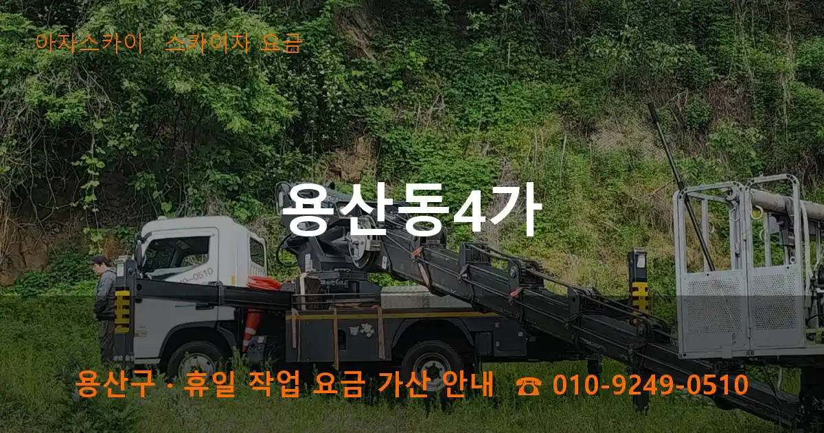 용산구 용산동4가 스카이차 요금 작업