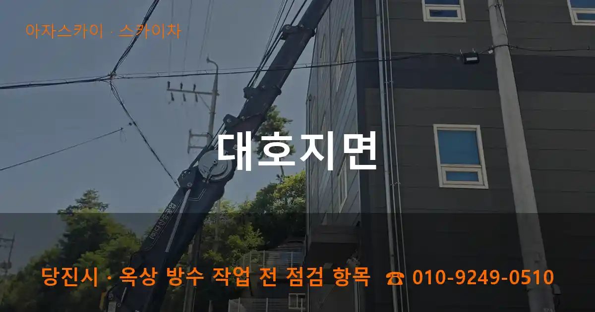 당진시 대호지면 스카이차 작업