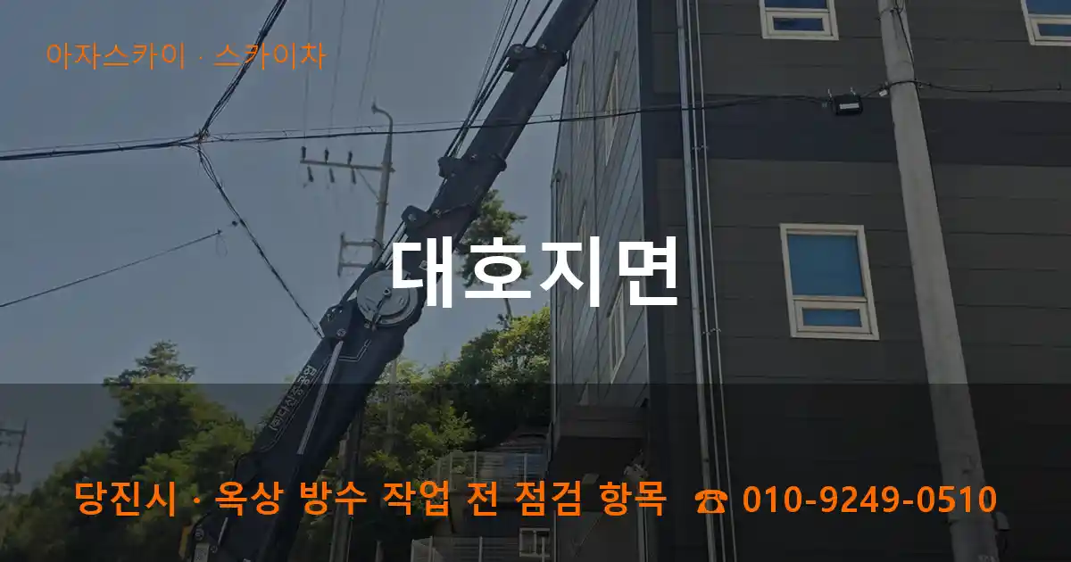 당진시 대호지면 스카이차 작업