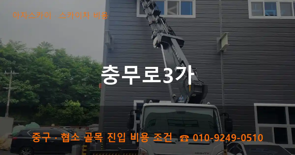 중구 충무로3가 스카이차 비용 작업