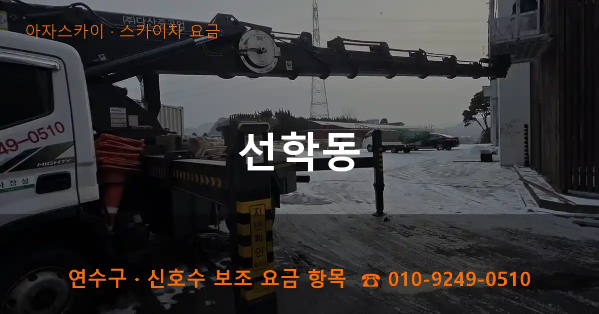 연수구 선학동 스카이차 요금 작업