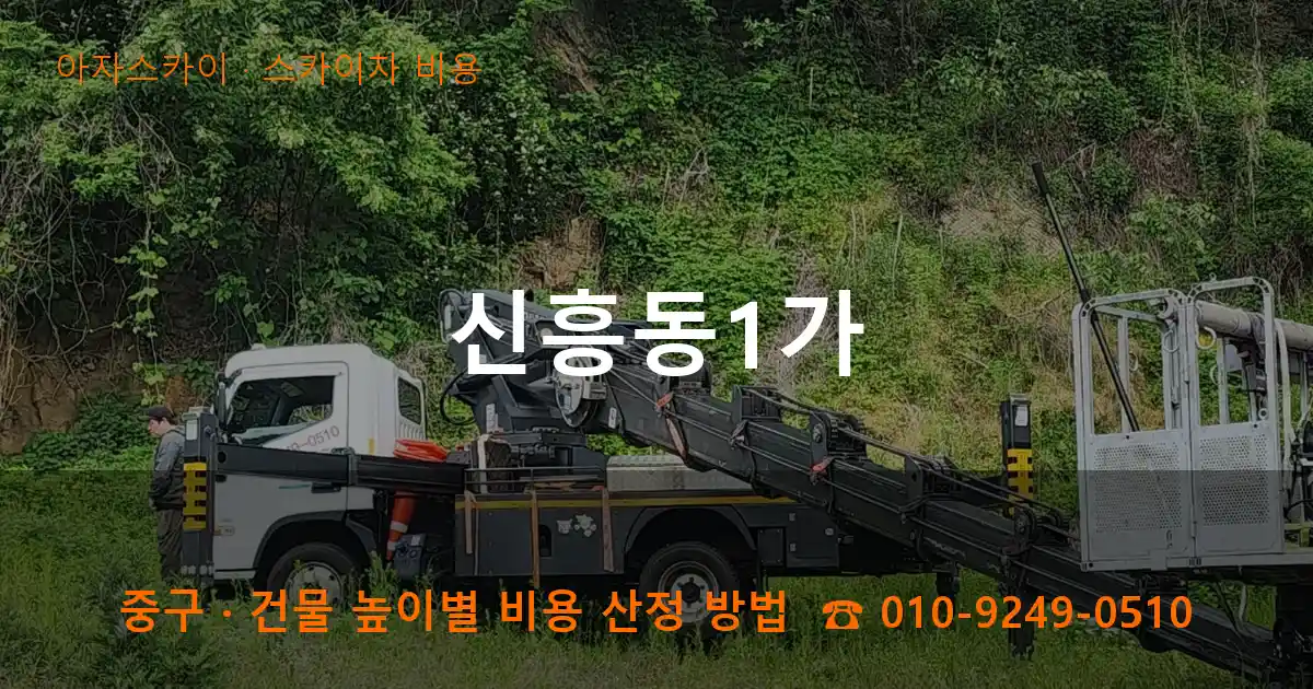 중구 신흥동1가 스카이차 비용 작업