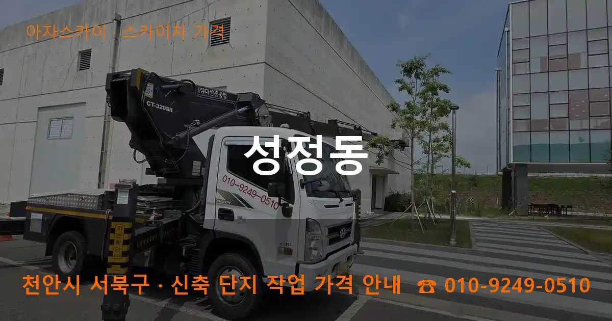 천안 서북구 성정동 스카이차 가격 작업