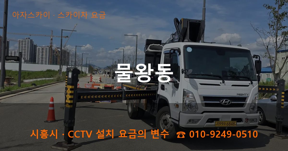시흥시 물왕동 스카이차 요금 작업
