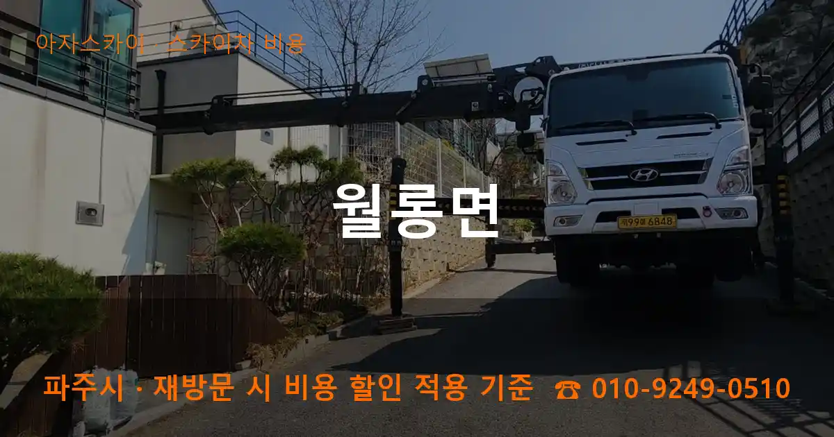 파주시 월롱면 스카이차 비용 작업