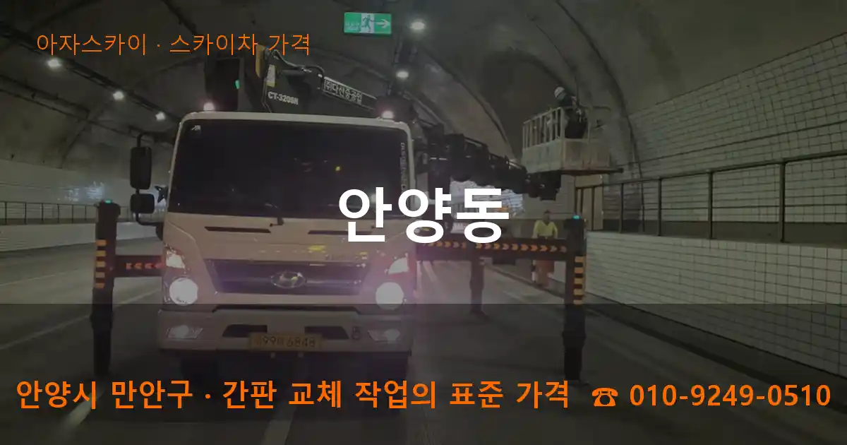 안양시 만안구 안양동 스카이차 가격 작업