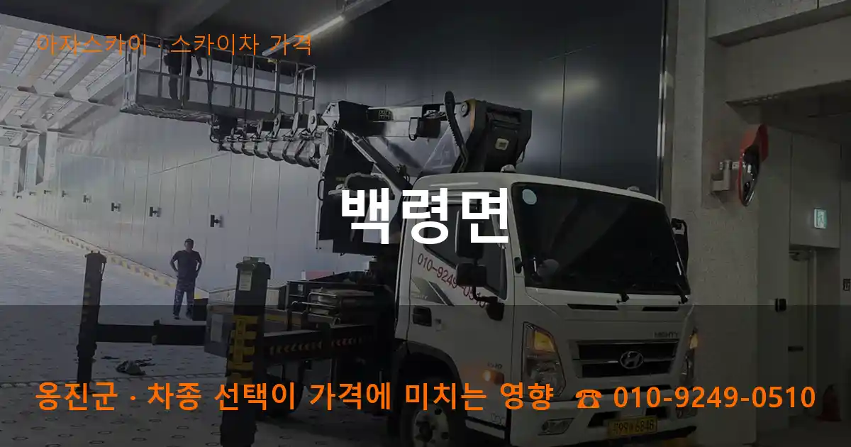 옹진군 백령면 스카이차 가격 작업